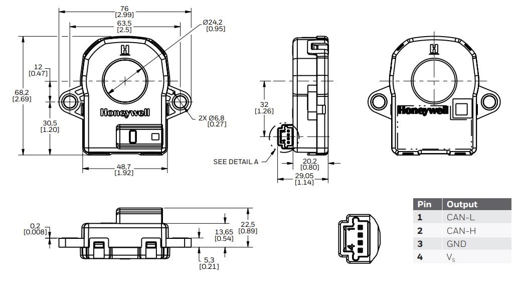 CSNV700 Flux Gate Current Sensors Honeywell Mouser